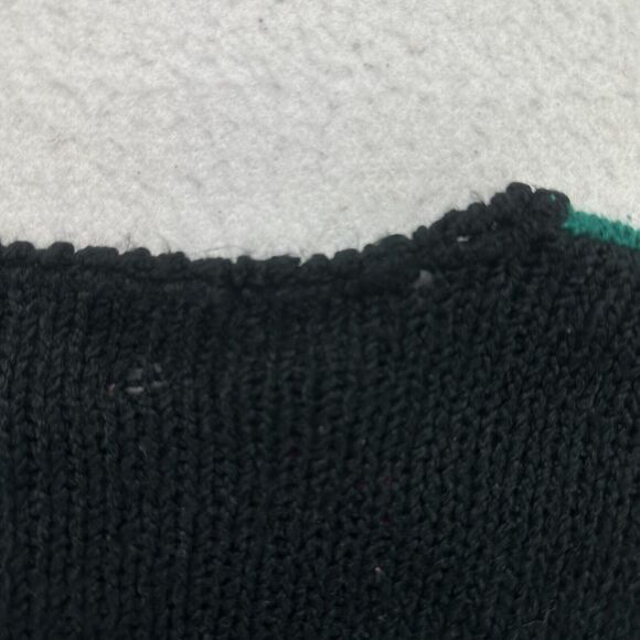 Vintage Worthington Sweater Womens Medium M Black Green Pink Geometric Pullover - Picture 12 of 12